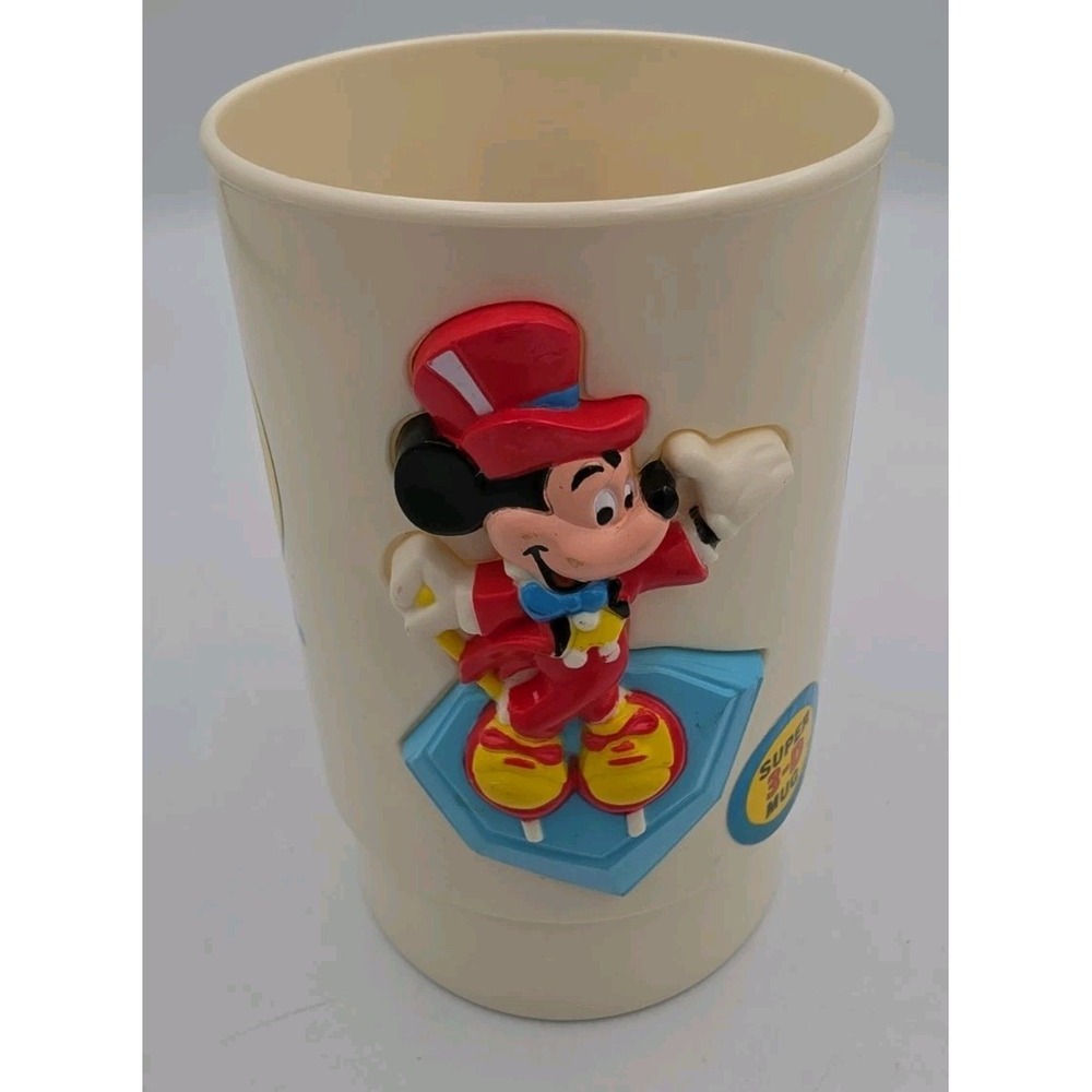 Vtg 1988 Mickey's Diamond Jubilee Mug Disney On Ice Walt Disney World 3D Cup